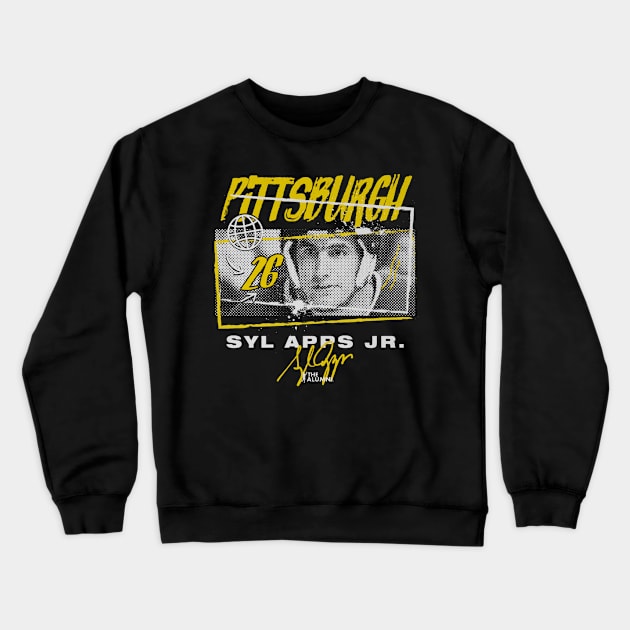 Syl Apps Jr. Pittsburgh Tones Crewneck Sweatshirt by lavonneroberson